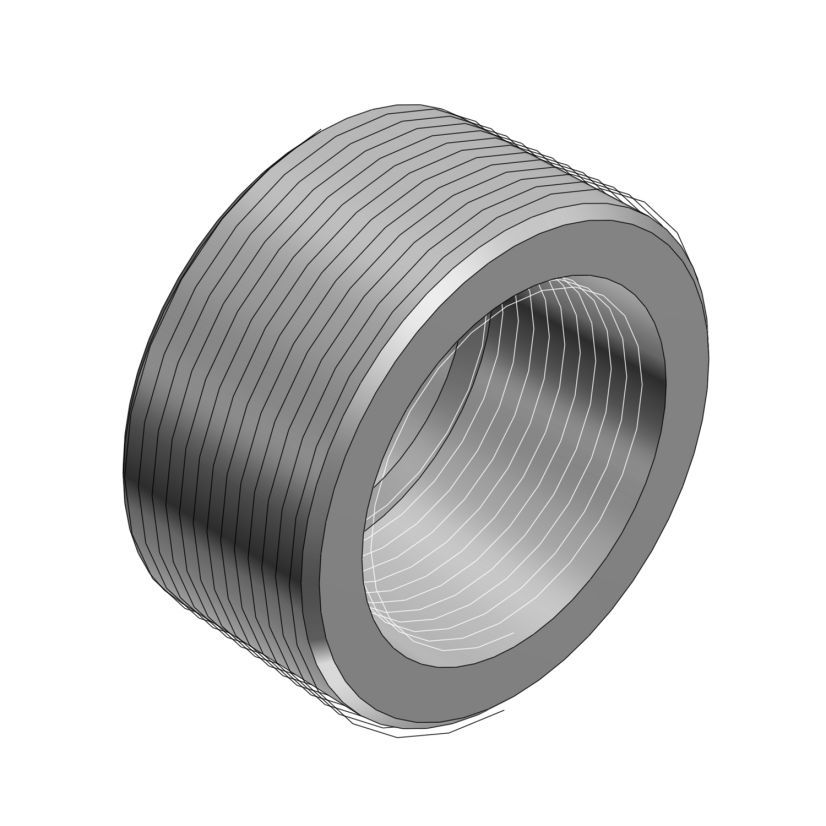 T&B® RE86-TB Explosionproof Reducing Bushing, 3 in Male x 2 in Female Trade, Steel, Zinc Plated